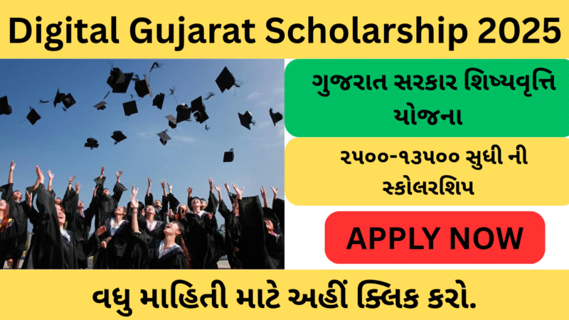 Digital Gujarat Scholarship 2025:ગુજરાત સરકાર શિષ્યવૃત્તિ યોજના